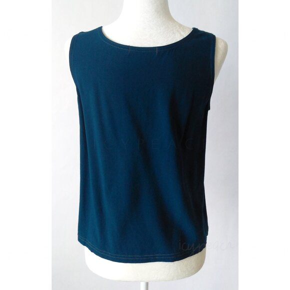 Nino Wong Tank Top Small Vintage Preppy Coastal Grandma Lagenlook Minimalist 90s - Picture 3 of 11